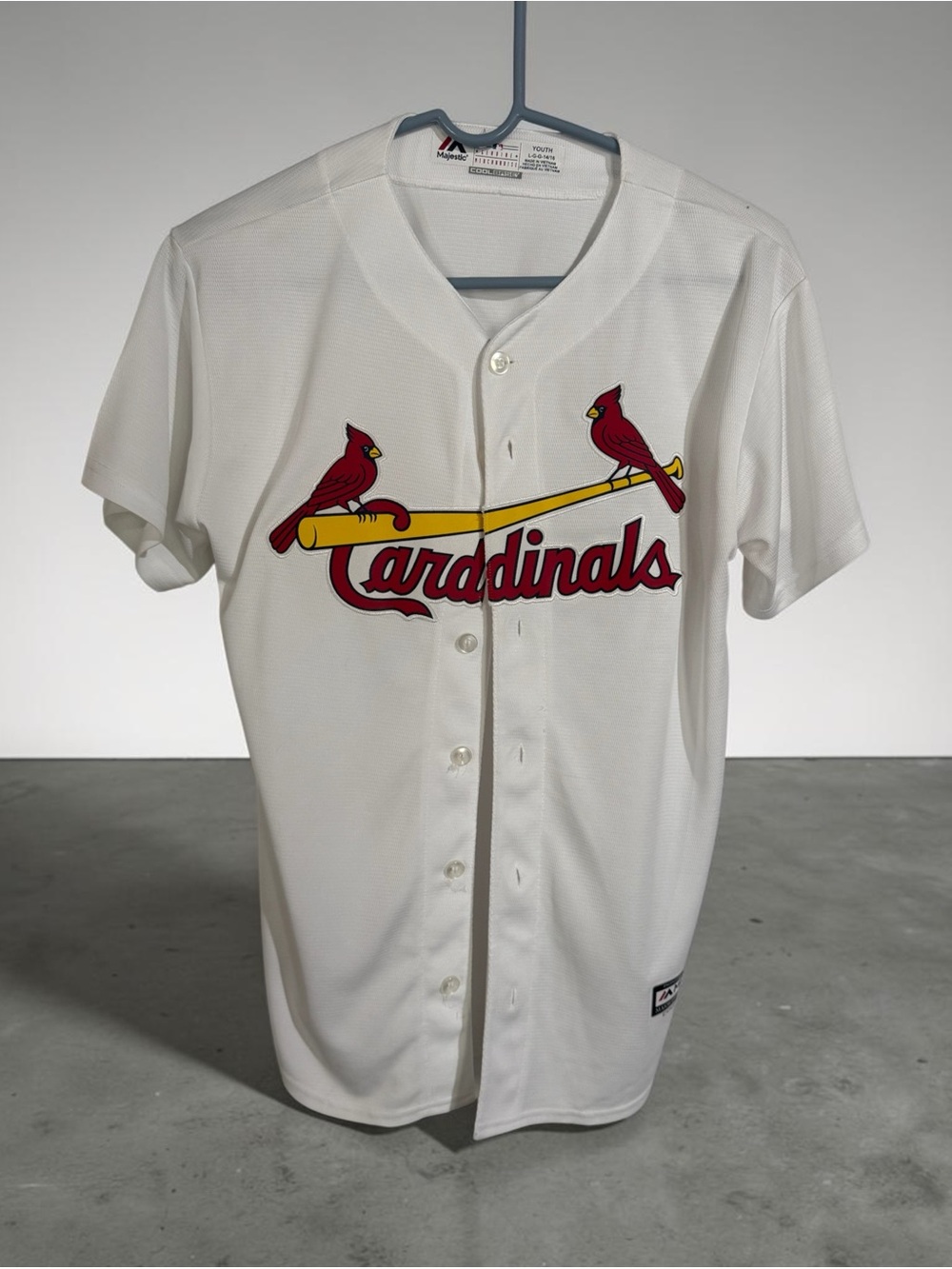 Majestic Cool Base Cardinals MLB Youth Jersey (Large)